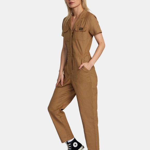 RVCA Brown Paintsuit - Picture 2 of 9